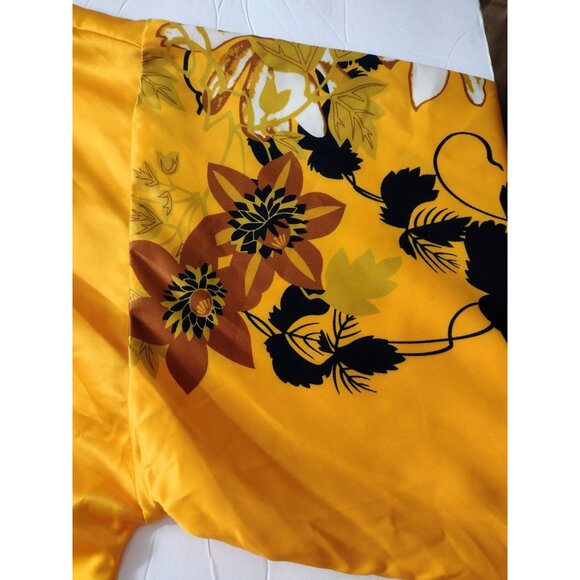 Soft Surroundings Floral Satin Kimono Top Size 2X Boho Fall Lagenlook Asian Art - Picture 3 of 7